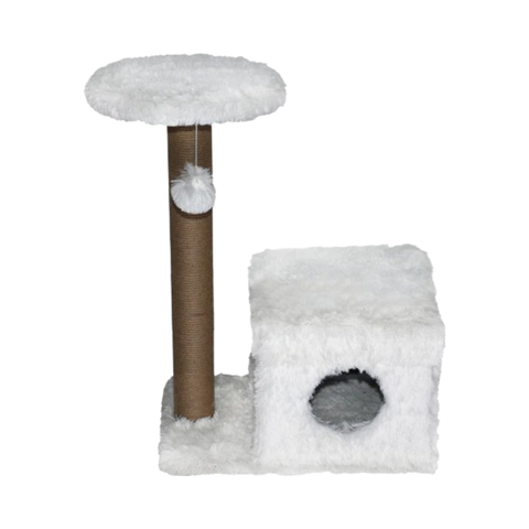 Feline Go Scratching Tree White 72x39x80cm