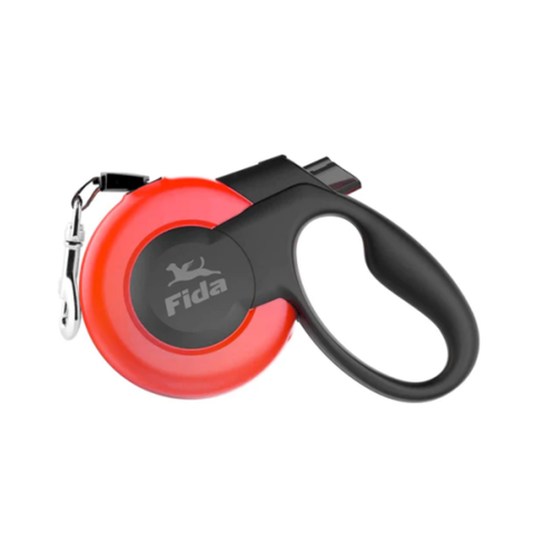 Fida M7+ Mars Extendable Leash Tape M Red 5m 25kg - Red