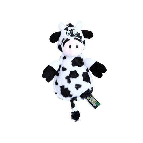 Hear Doggy Flattie Cow White L Toy for Dogs