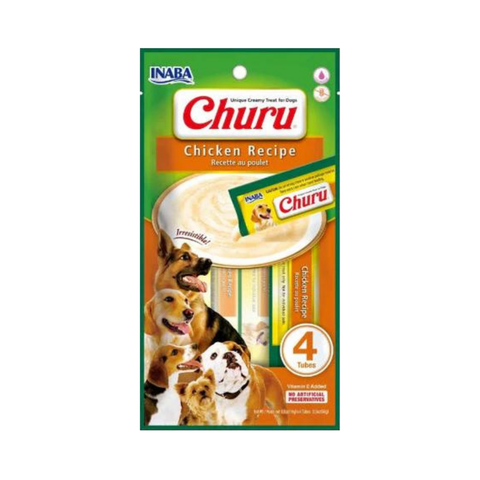 Inaba Churu Chicken Recipe with Vegetables Treat for Dogs 14g x4 Tubes