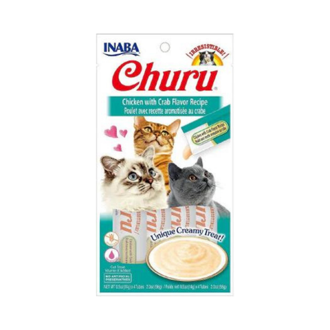 Inaba Churu Chicken with Crab Flavor for Cats 4x14g