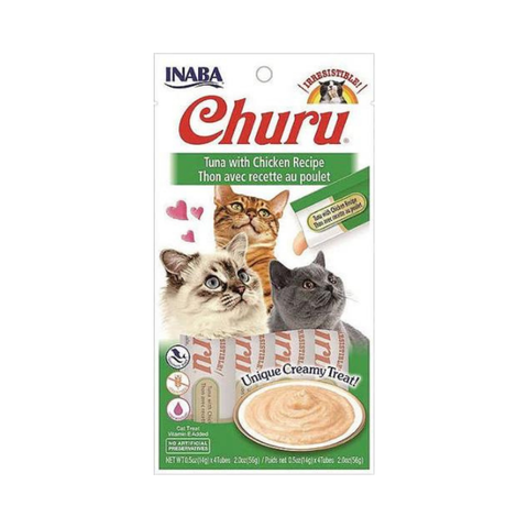 Inaba Churu Tuna with cheese Treat for Cats 4x14g