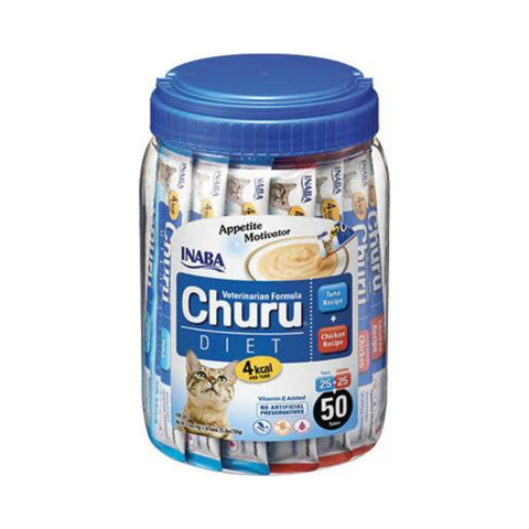 Inaba Cat Treat Vetchuru Diet Tuna & Chicken 50x14g