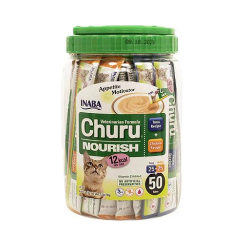 Inaba Cat Treat Vetchuru Nourish Tuna & Chicken 50x14g