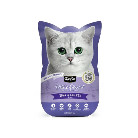 Kitcat Petite Pouch Complete Food-Chicken & Tuna 70g