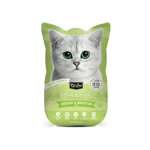 Kitcat Petite Pouch Complete Food-Chicken & Whitefish 70g