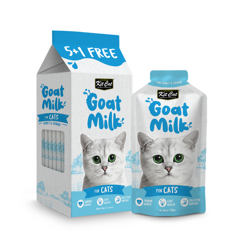 Kit Cat Goat Milk Bags for Cats (5+1 x 50ml)
