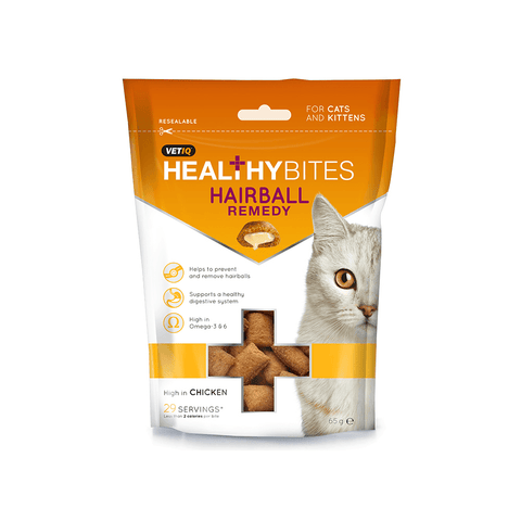 Mark and Chappell Healthy Bites Hairball Remedy For Cats & Kitten 65g