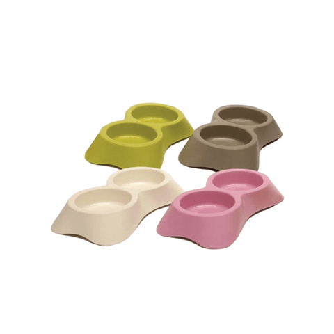 MPB Nuvola Double Plastic Bowls 0.6 L x 2 Mixed Color