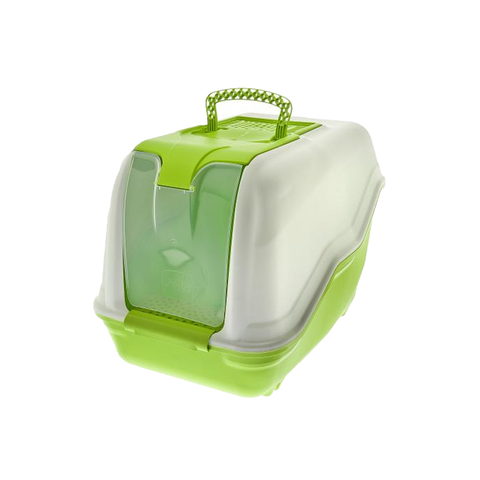 MPS Net Closed Litter Box with Scoop and Filter Mixed Color