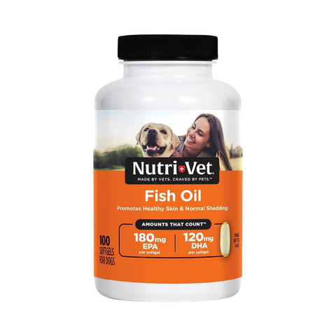 Nutri-Vet Fish Oil Softgels for Dogs 100Pcs