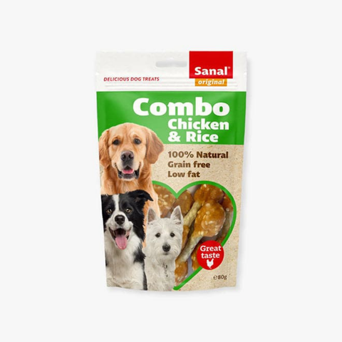 Sanal Dog Combo Chicken & Rice doypack 80g