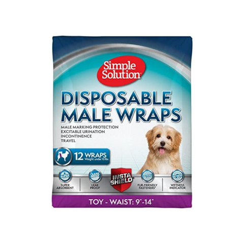 Simple Solution Dogs Disposable Male Wraps L x 12