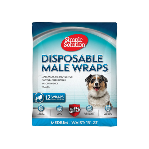 Simple Solution Disposable Male Wraps M x 12