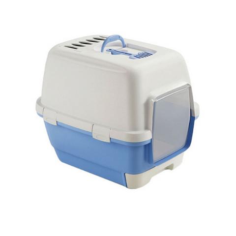 Stefanplast Cat Toilet Cathy Clever & Smart + Scoop & Air Filter Blue - Blue