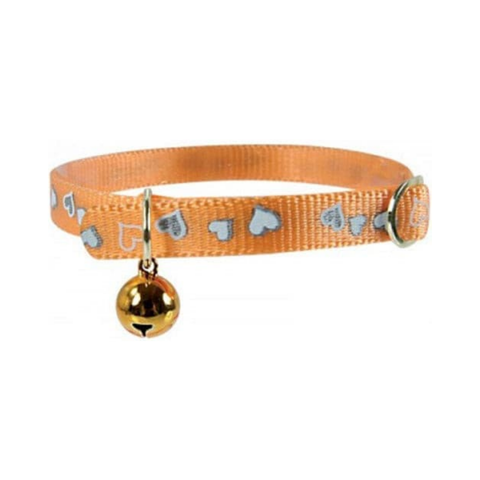 Zolux Nylon Collar Heart 30cm for Cats - Orange