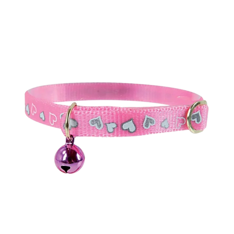 Zolux Nylon Collar Heart 30cm for Cats - Pink