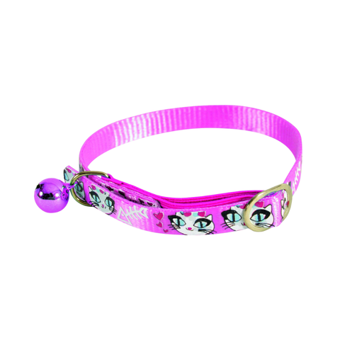 Zolux Nylon Collar Ladycat 30cm for Cats - Pink