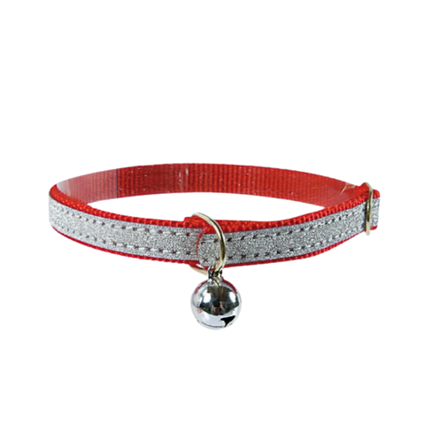 Zolux Nylon Collar Lame 30cm for Cats - Red