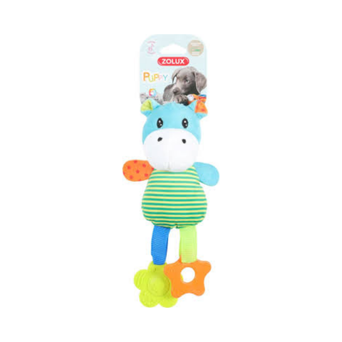 Zolux Puppy Rio Plush Toy Hippo Green Toy