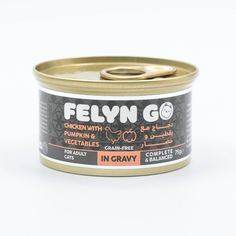 Felyn Go C&B Cans Chicken with Pumpkin & Vegetables in Gravy 75g