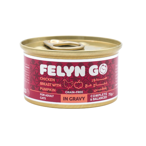 Felyn Go C&B Cans Chicken Breast with Pumpkin in Gravy 75g