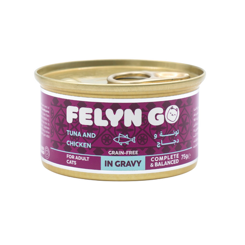 Felyn Go C&B Cans Tuna & Chicken in Gravy 75g