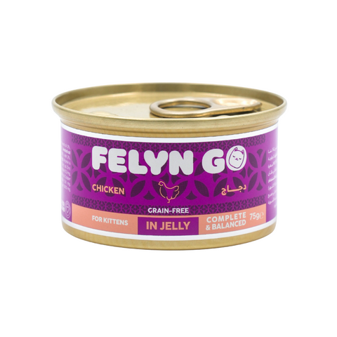 Felyn Go C&B Cans Chicken in Jelly for Kittens 75g