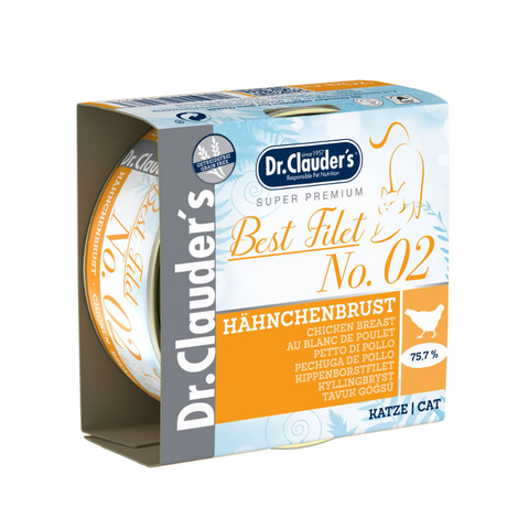 Dr.Clauders Best Filet Cans No. 2 Chicken for Cats 70g