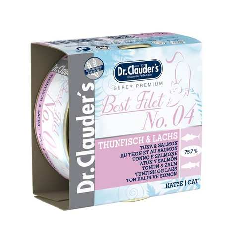 Dr.Clauders Best Filet Cans No. 4 Tuna & Salmon for Cats 70g