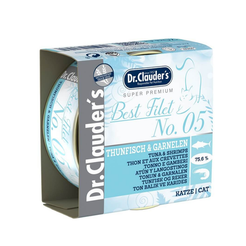 Dr.Clauders Best Filet Cans No. 5 Tuna & Shirmps for Cats 70g