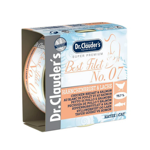Dr.Clauders Best Filet Cans No. 7 Chicken & Salmon for Cats 70g