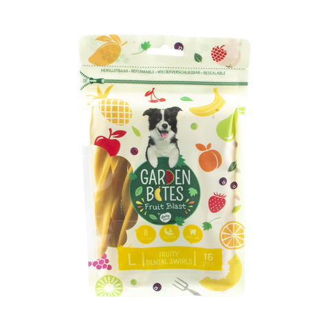 GardenBites Fruity Dental Swirls Large Dogs Treat L-16Cm