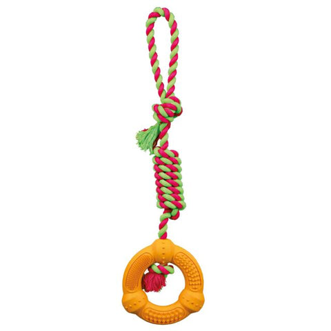 Trixie Dog Toy Playing Rope with Ring