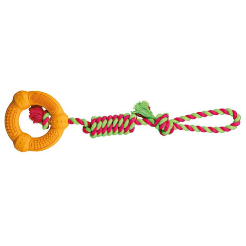 Trixie Dog Toy Playing Rope with Ring