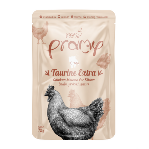 Pramy Taurine Extra Chicken Mousse for Kittens 70g