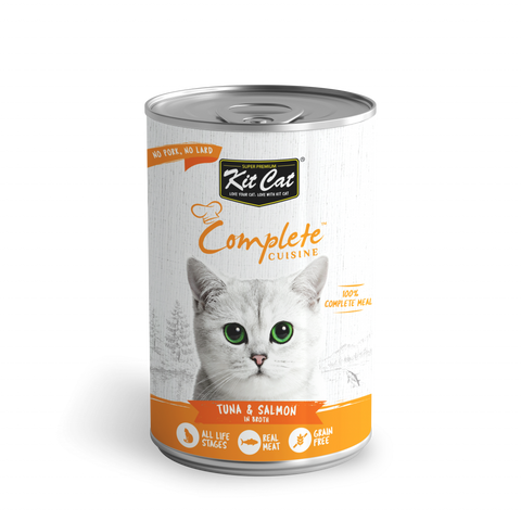 Kit Cat Complete Cuisine Tuna & Salmon In Broth 150g