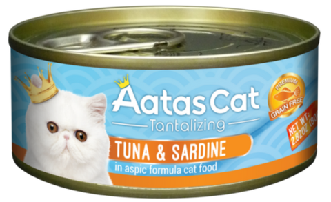 Aatas Tuna & Sardine Cats Cans 80g