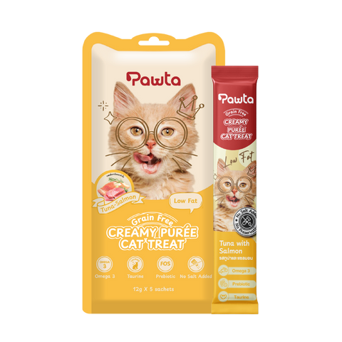 باوتا مكافآت كريمية بنكهة التونة والسالمون للقطط