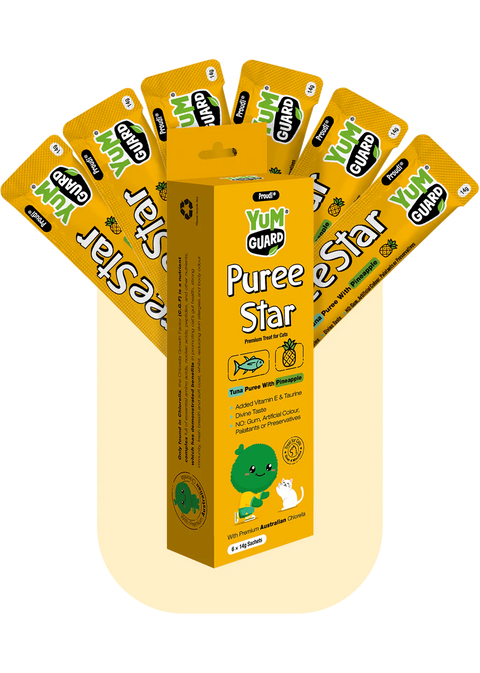 YumGuard Puree Treats with Tuna & Pineapple for Adult Cats & Kittens