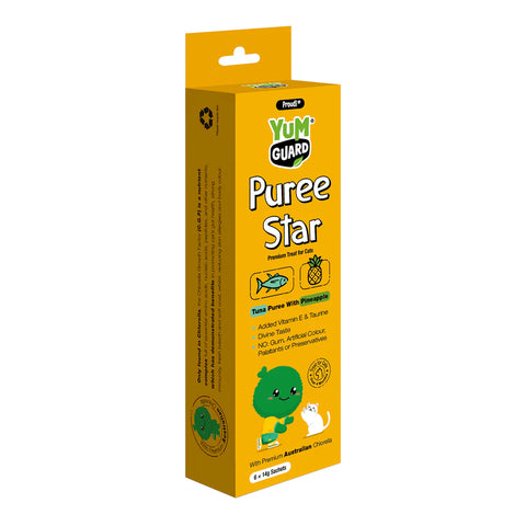 YumGuard Puree Treats with Tuna & Pineapple for Adult Cats & Kittens