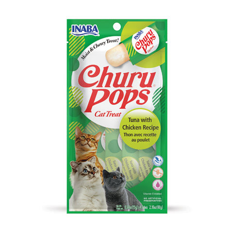 Inaba Churu Pops Cat Treat - Tuna with Chicken 15gX4