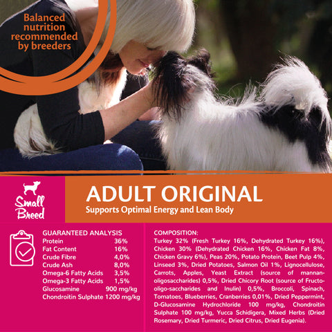 Wellness CORE Small Breed Adult Original، ديك رومي مع دجاج - 1,5 كجم