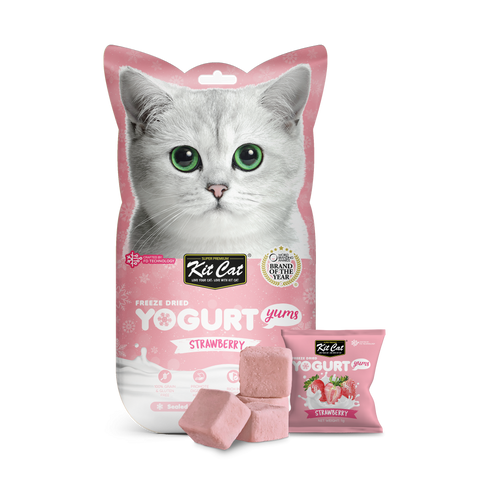 Kit Cat Freeze Dried Yogurt Yums Strawberry (1G X 10 Bags)