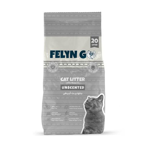 Felyn Go Cat Litter White Bentonite High Clumping Unscented