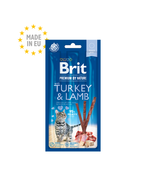 Brit Premium by Nature Cat Sticks with Turkey & Lamb 15g