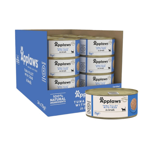 Applaws Tuna Fillet with Crab Can for Adult Cats 70g