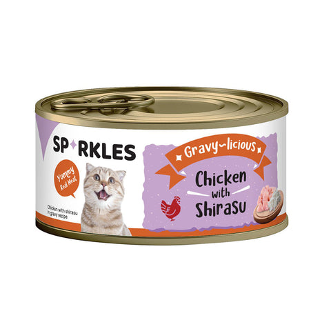 Sparkles Wet Cat Food Chicken & Shirasu 80g