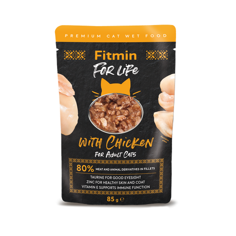 Fitmin For Life Chicken Pouches for Adult Cats 85g