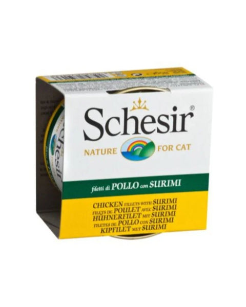 Schesir Wet Cat Food with Chicken Fillet and Surimi 85g